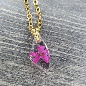 Dried Dainty Wildflower Choker, Botanical Jewelry